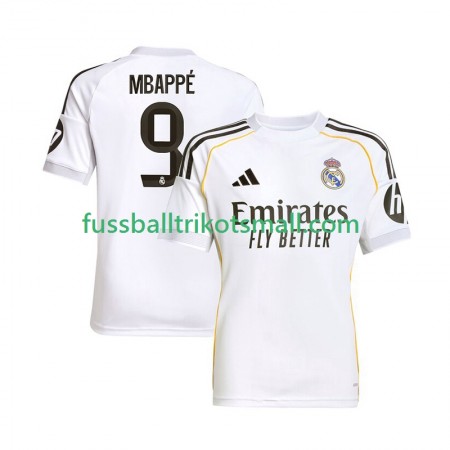 Fußballtrikots Real Madrid Kylian Mbappé 9 2025-2026 Kurzarm Heimtrikotsatz kaufen